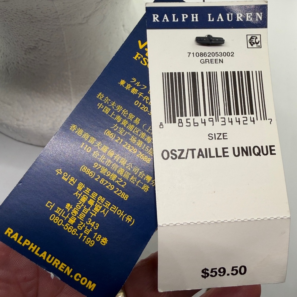 Polo Ralph Lauren 67 ATHL. DIV P-Wing Hat Cap Green Fleece Snapback One Size NWT - Picture 6 of 14